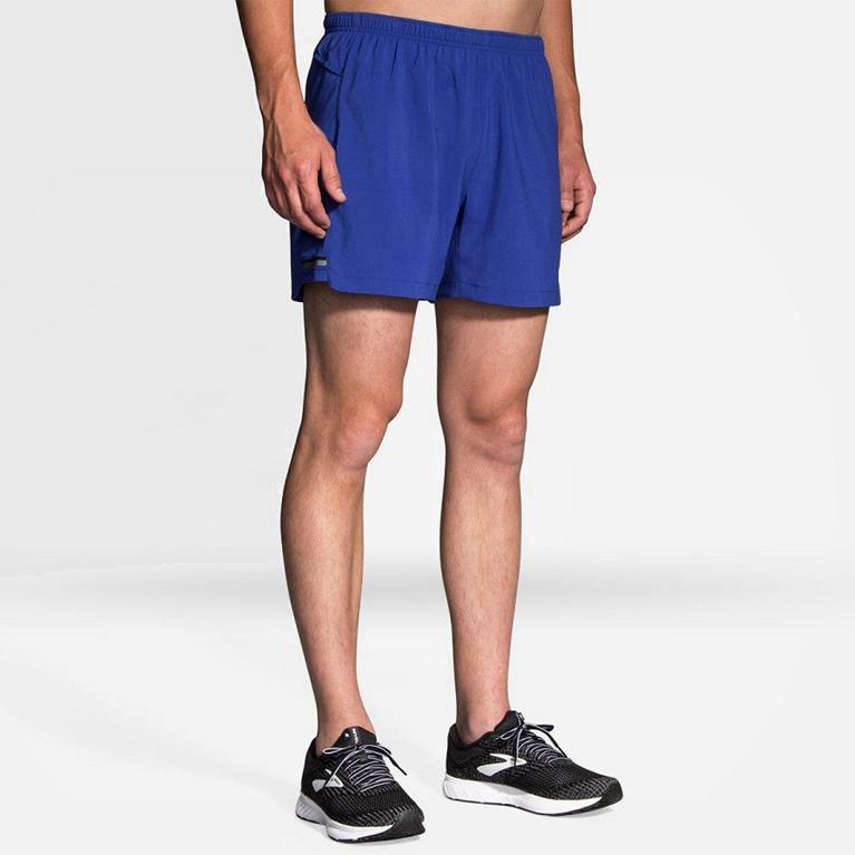 Brooks Sherpa 5 Men's Running Shorts UK Sale - Blue (REXCP2537)